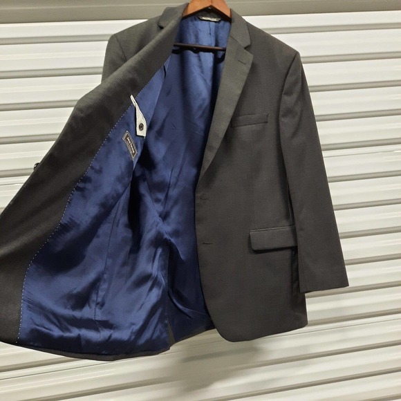 Jack Victor Suit Blazer Sport Coat Jacket Mens Size 44R Gray 100% Wool - Picture 3 of 8